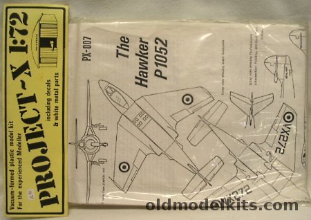 Maintrack 1/72 Hawker P.1052 (P-1052), PX007 plastic model kit